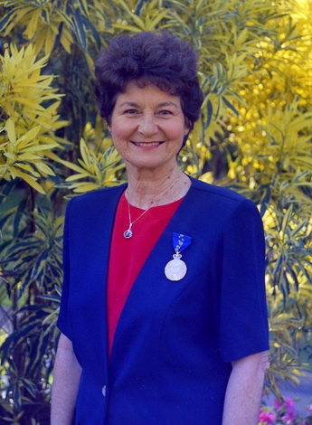 Margaret Bullock AM after being presented with her Order of Australia medal.